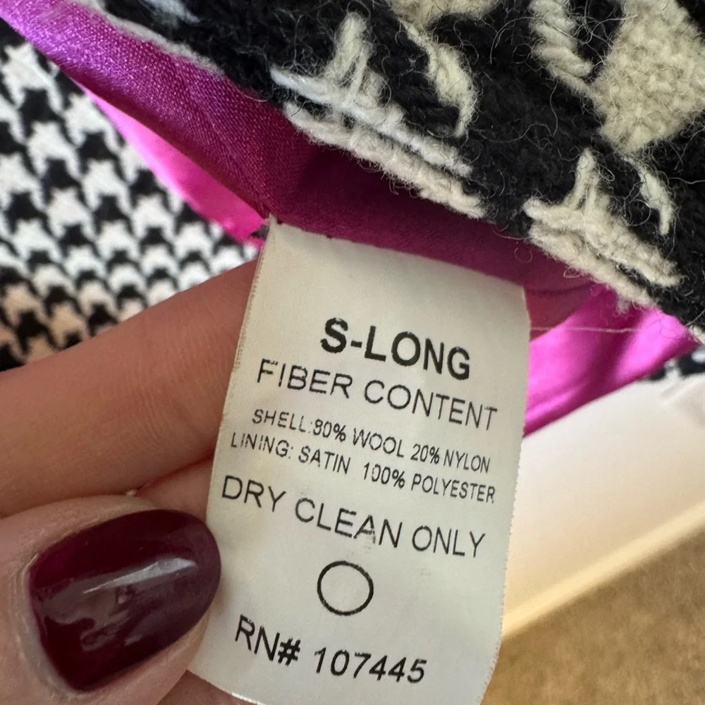 Authentic Sterlingwear of Boston Houndstooth Peacoat - Picture 6 of 7